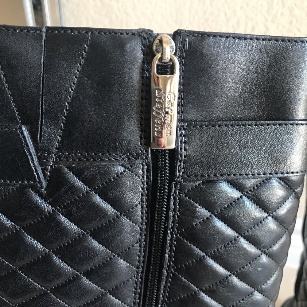 Carmen Steffens Black Quilted Boots - Picture 6 of 10